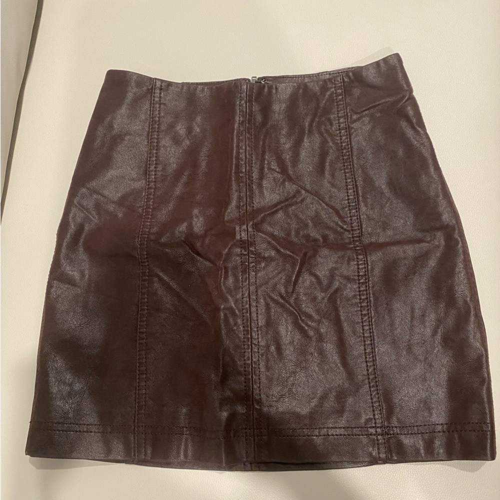 Free People Brown SuedeSkirt
